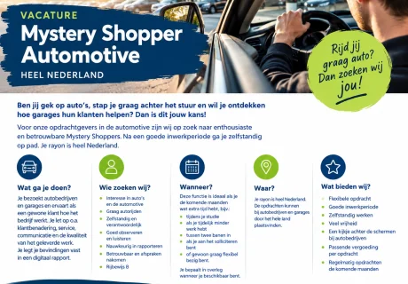 Mystery Shopper Automotive – Heel Nederland